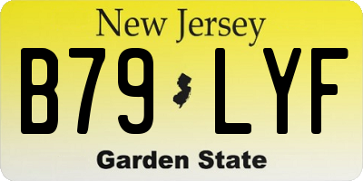 NJ license plate B79LYF