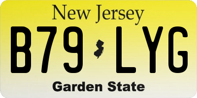 NJ license plate B79LYG