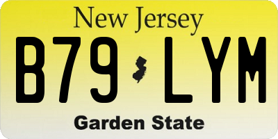 NJ license plate B79LYM