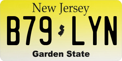 NJ license plate B79LYN