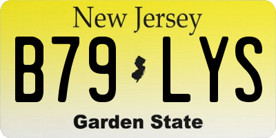NJ license plate B79LYS