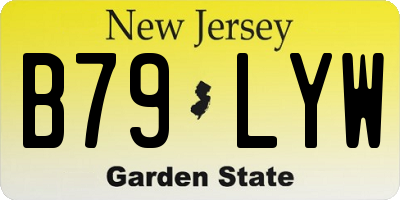 NJ license plate B79LYW