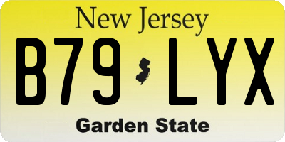 NJ license plate B79LYX