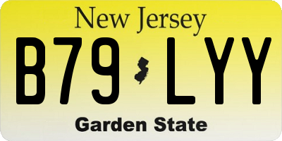 NJ license plate B79LYY