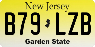 NJ license plate B79LZB