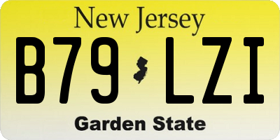 NJ license plate B79LZI
