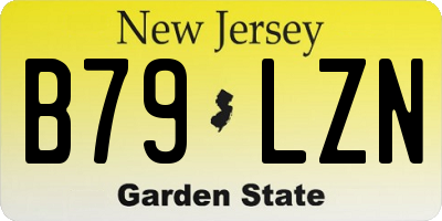 NJ license plate B79LZN