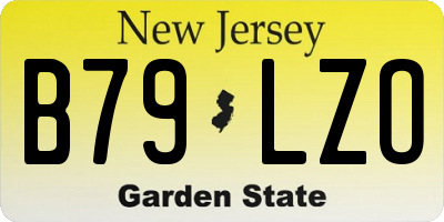 NJ license plate B79LZO
