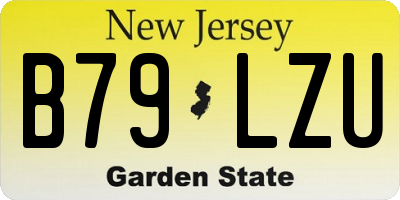 NJ license plate B79LZU