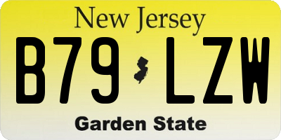 NJ license plate B79LZW