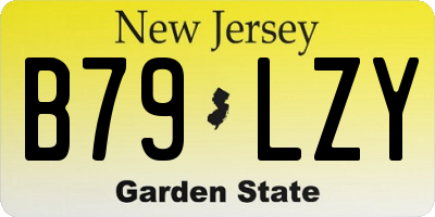 NJ license plate B79LZY