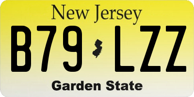 NJ license plate B79LZZ