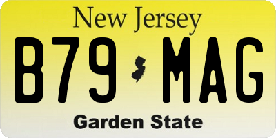 NJ license plate B79MAG
