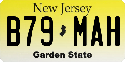 NJ license plate B79MAH