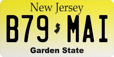 NJ license plate B79MAI
