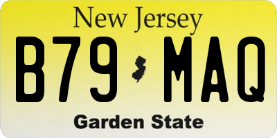 NJ license plate B79MAQ