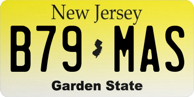 NJ license plate B79MAS