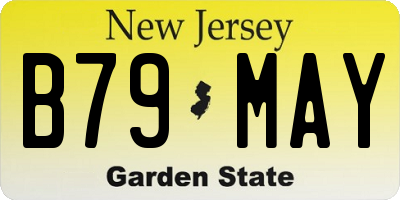 NJ license plate B79MAY
