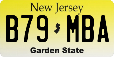 NJ license plate B79MBA