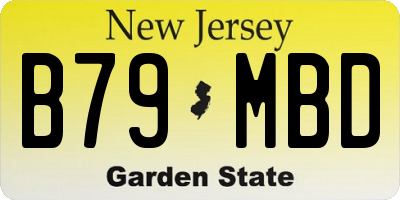 NJ license plate B79MBD