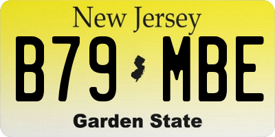 NJ license plate B79MBE