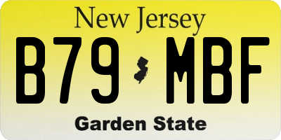 NJ license plate B79MBF