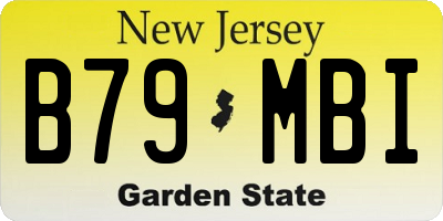 NJ license plate B79MBI