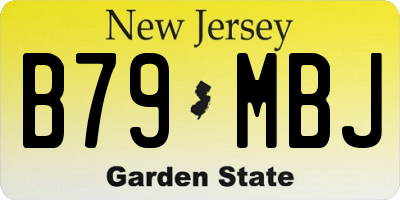 NJ license plate B79MBJ