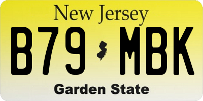 NJ license plate B79MBK
