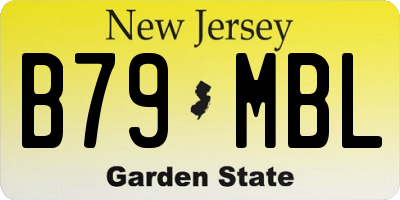 NJ license plate B79MBL