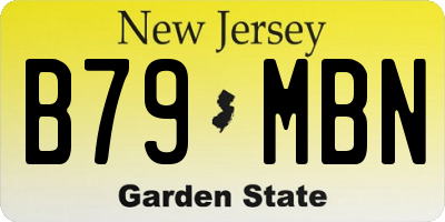 NJ license plate B79MBN