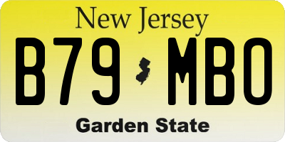 NJ license plate B79MBO