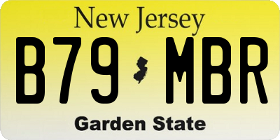 NJ license plate B79MBR