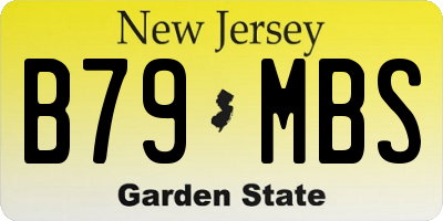 NJ license plate B79MBS