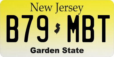 NJ license plate B79MBT