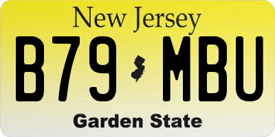NJ license plate B79MBU