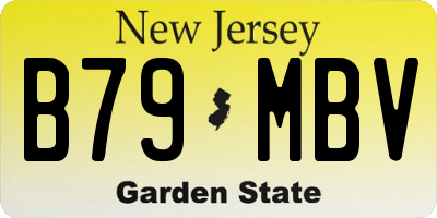 NJ license plate B79MBV