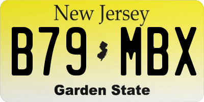 NJ license plate B79MBX