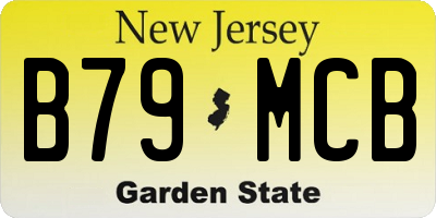 NJ license plate B79MCB