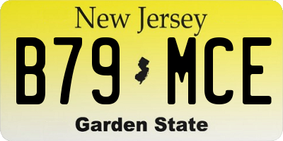 NJ license plate B79MCE