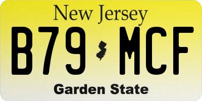 NJ license plate B79MCF
