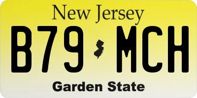 NJ license plate B79MCH