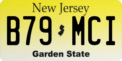 NJ license plate B79MCI