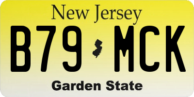 NJ license plate B79MCK