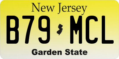 NJ license plate B79MCL