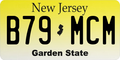 NJ license plate B79MCM