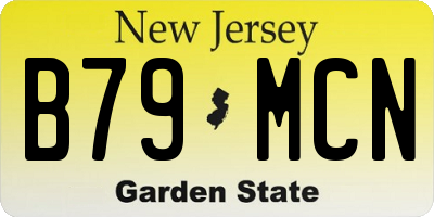 NJ license plate B79MCN
