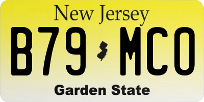 NJ license plate B79MCO