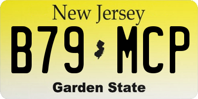 NJ license plate B79MCP