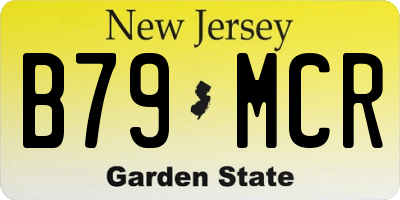 NJ license plate B79MCR